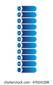 Blank buttons for web design workflow layout, diagram, number options. Modern infographics options banner.