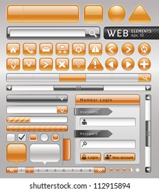 Blank buttons for website and app. Vector illustration