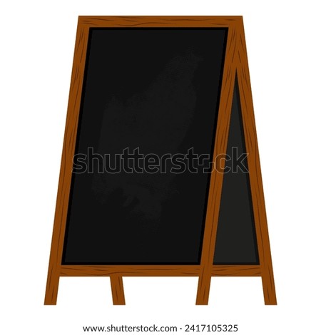 blank caffee black board promotion vector illustration