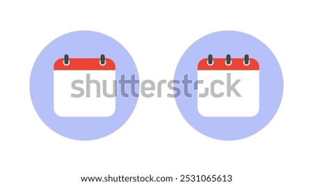 Blank calendar icon in flat design. Date, event sign symbol