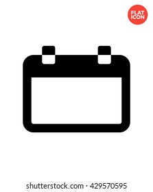 Blank calendar Icon Flat Style Isolated Vector Illustration