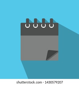 Blank Calendar icon vector in modern flat style for web design