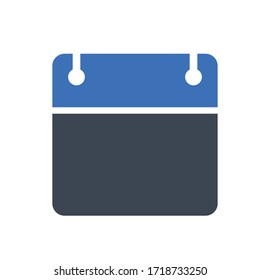 Icono de calendario en blanco gráfico vectorial web.