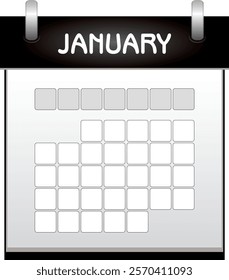 Blank Calendar icons set isolated on white background, Calendar set. Monthly calendar icons Set different color and copy space, isolated on white background. Eps file available. Calendar vector icon.