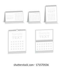 Blank calendar isolated on white