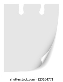 Blank calendar sheet,  isolated on white background. Perfect for your event or business presentations