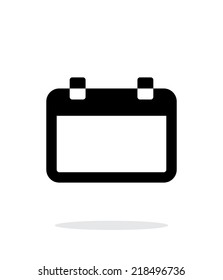Blank calendar simple icon on white background. Vector illustration.