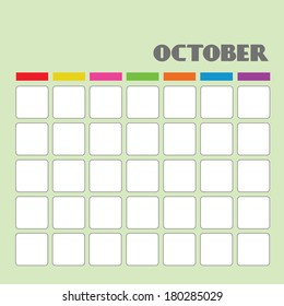 Blank calendar for your use 