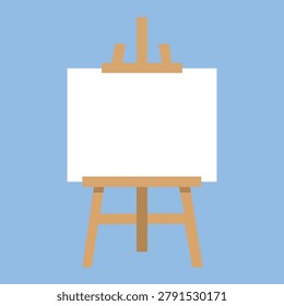 Blank Canvas Easel Illustration Featuring Art Painting Drawing Creative Studio Workshop Education and Design Concept