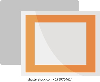 Blank canvas, illustration, vector on a white background