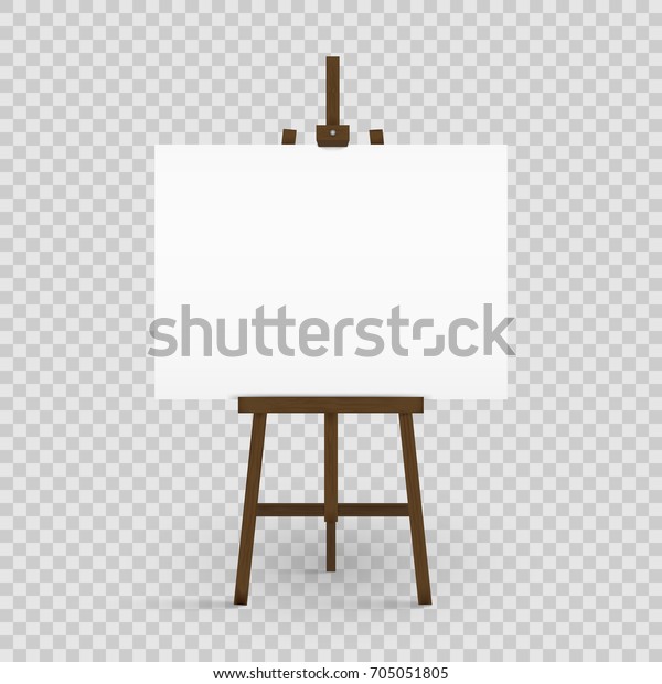 Blank Canvas On Artist Easel Blank Stock Vektorgrafik Lizenzfrei