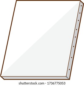 Lienzo en blanco sobre ilustración de fondo blanco