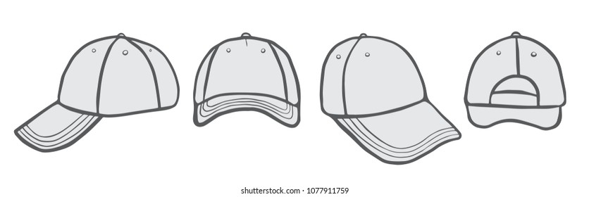 Blank Cap (different points of view) With Space For Your Design