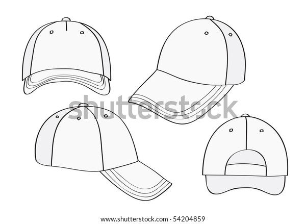 Blank Cap Different Points View Space Stock Vector (Royalty Free ...