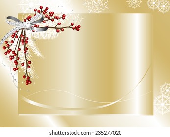Blank card with silver ribbon with diamonds