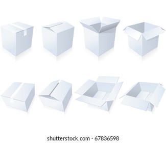 Blank cardboard  boxes