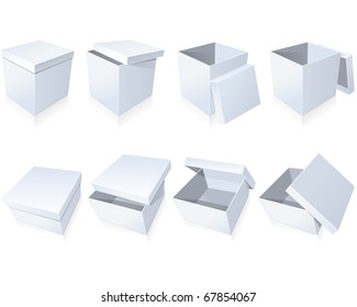 Blank cardboard boxes