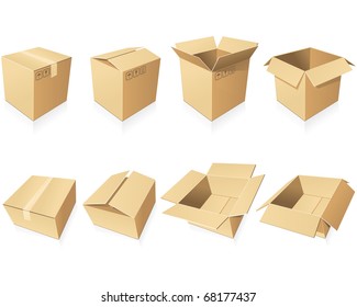 Blank cardboard  boxes