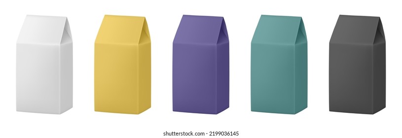 Blank cardboard package boxes mockup. Box set. White, gold, purple, green and black Korean packaging for foood or cosmetics	