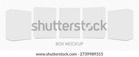 Blank Cardboard Packaging Boxes Mockup Set Realistic White Paper Product Box Template 3D Vector Illustration for Branding Retail Ecommerce Cosmetic Medicine and Food Packaging Design
