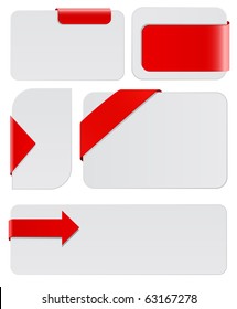 blank cards with red tags