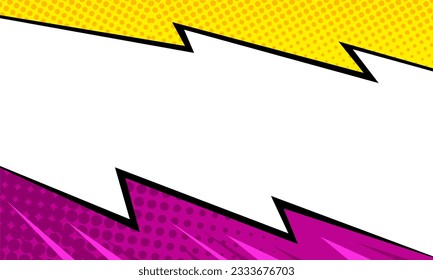 Blank cartoon pop art thumbnail background