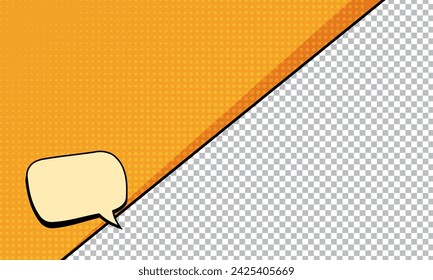 Blank cartoon pop art thumbnail background	