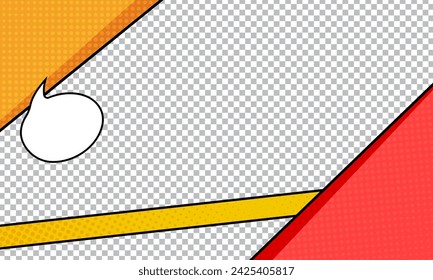 Blank cartoon pop art thumbnail background	