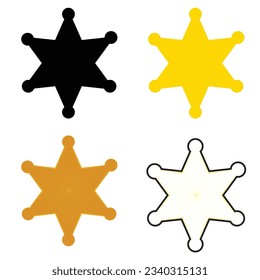 Blank Cartoon Sheriff mit verschiedenen Farben