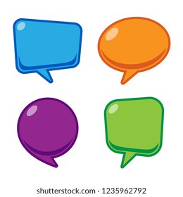 Blank Cartoon Speech Bubble Labels