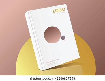 Blank catalog, magazine, book template with soft shadows. Ready for your design