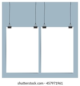 Blank catalog, magazine, book template with soft shadows. Ready for your design. Vector illustration.
