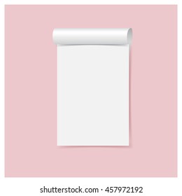 Blank catalog, magazine, book template with soft shadows. Ready for your design. Vector illustration.