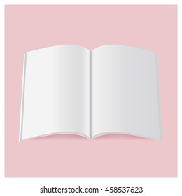 Blank catalog, magazine, book template with soft shadows. Ready for your design. Vector illustration.