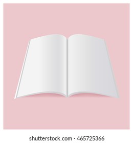 Blank catalog, magazine, book template with soft shadows. Ready for your design. Vector illustration.