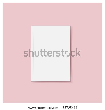 Blank catalog, magazine, book template with soft shadows. Ready for your design. Vector illustration.