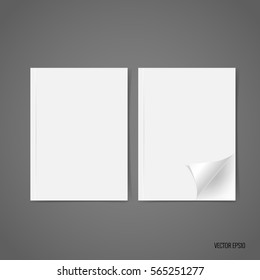 Catálogo en blanco, revistas, libro de burlas. Ilustración vectorial.