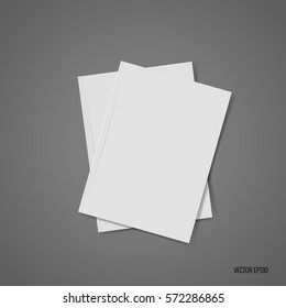 Blank catalog, magazines,book mock up. Vector illustration.