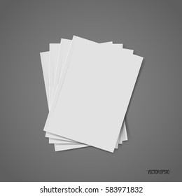 Blank catalog, magazines,book mock up. Vector illustration.