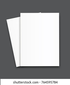 Blank Catalogue Landscape Brochure Mockup Cover Template.