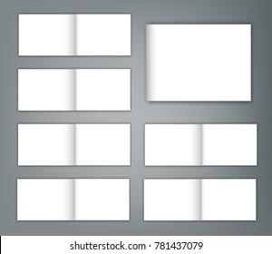 Blank catalogue landscape brochure mockup cover template