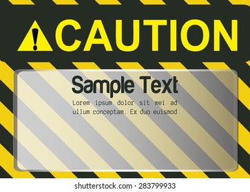 Blank Caution Sign Vector Background