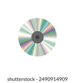 blank CD or DVD disk, vector illustration. vector realistic illustration of blank CD or DVD disc. vector compact disc
