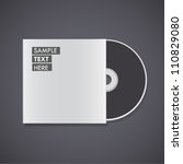 Blank cd isolated on black background. Vector design.