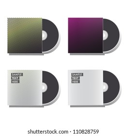 Blank cd isolated on white background. Collection vector design.