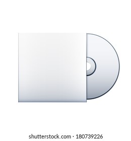 Blank cd isolated over white background. Vector design. 