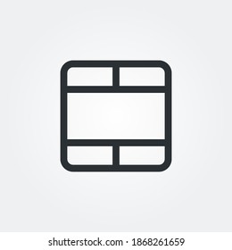 blank cell icon vector isolated with line style and black color