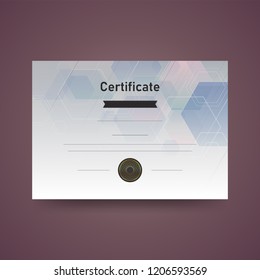 Diseño de un certificado en blanco o de una plantilla de asignación con espacio para el texto.