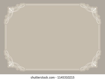 Blank certificate background with decorative frame