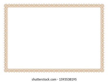 Blank Certificate Border Ready Add Text Stock Vector (Royalty Free ...